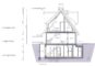 Grundstück mit Bestand und Neubauplanung für ein Doppelhaus unter Reet mit 2 Garagen (Ferienwohnen) - Schnitt