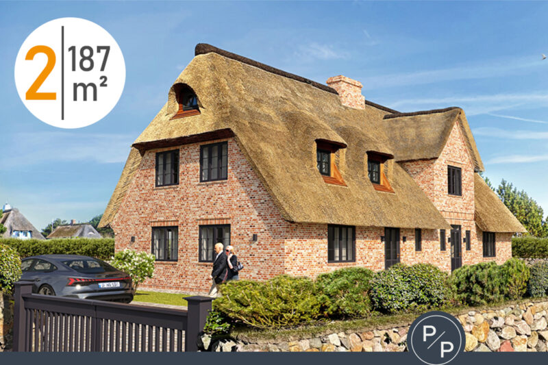 Luxuriöses Neubauprojekt: Doppelhaushälfte unter Reet  in Archsum (Ferienwohnen) Hausteil 2 25980 Sylt, Doppelhaushälfte