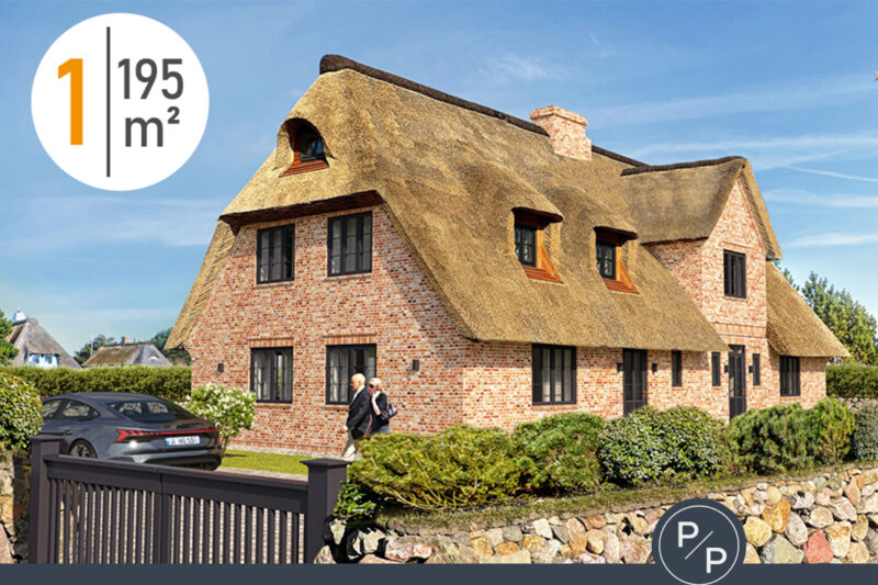 Luxuriöses Neubauprojekt: Doppelhaushälfte unter Reet  in Archsum Hausteil 1 25980 Sylt, Doppelhaushälfte