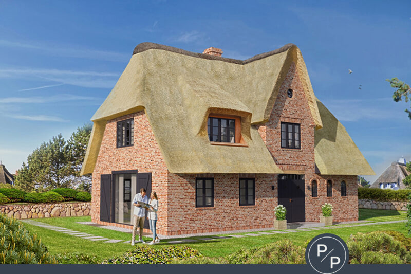Neubau eines luxuriösen Einzelhauses unter Reet direkt am Strandübergang in Wenningstedt(Ferienw.) 25996 Wenningstedt, Einfamilienhaus